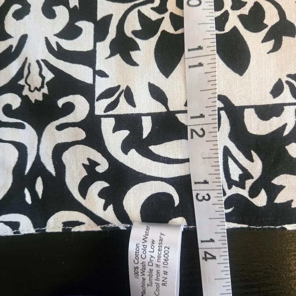 Set of‎ four City Chic cotton cream and black paisley placemats